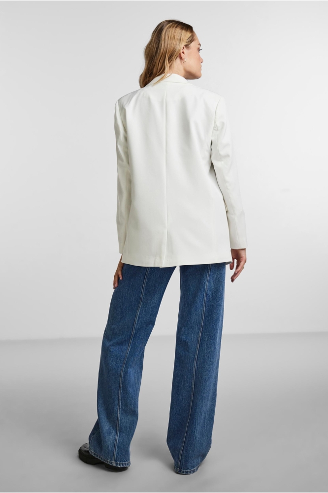 PCBOSSY LS LOOSE BLAZER NOOS 17114792 Cloud Dancer